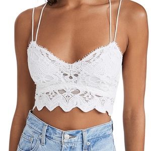 Intimately Free People White Ilektra Lace Bralette Size L